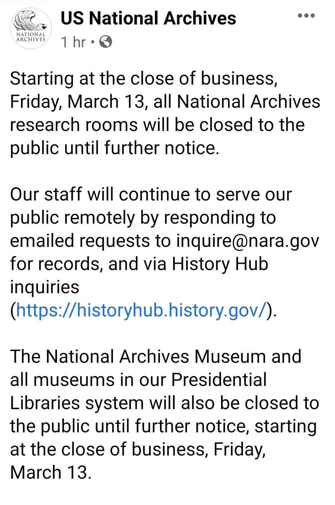 2020-03-12 National Archives Closing.jpg